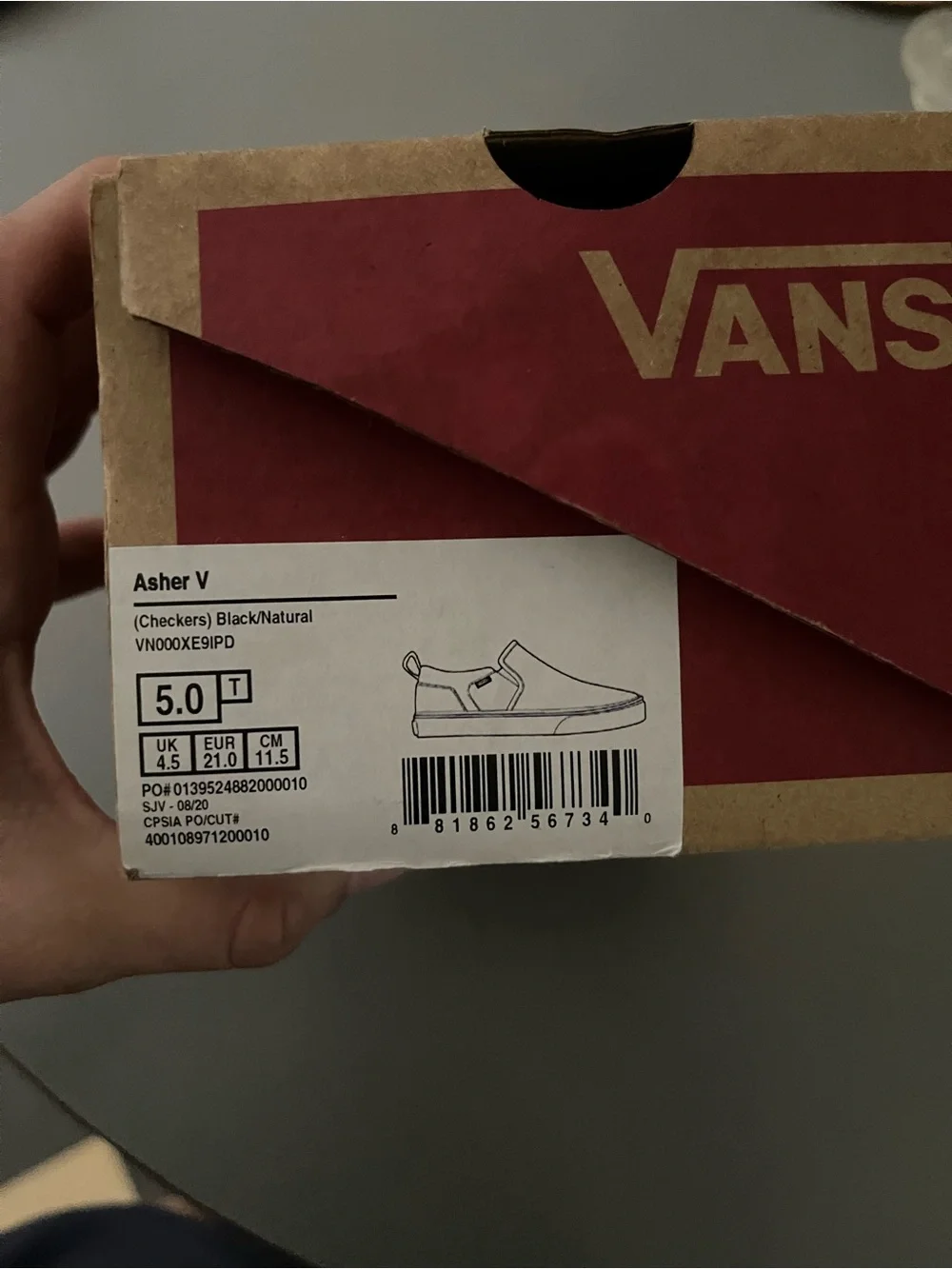 Vans Kids Checkerboard Slip-On Sneakers Black and White